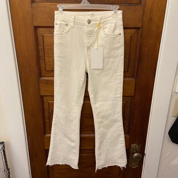 Closed Women's Flared Leg Hi Sun Denim Ivory Jeans size 24 C22606 NWT's $315